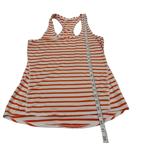 Athleta Chi Striped Racerback Orange/White Tank Top‎ Size S - Picture 8 of 8